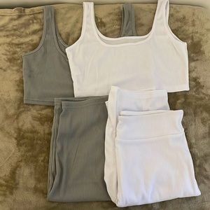 Top and biker short set